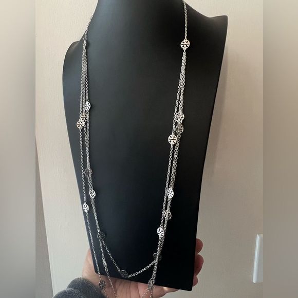Tory Burch Jewelry - TORY BURCH• 3 Layers station necklace silvertone